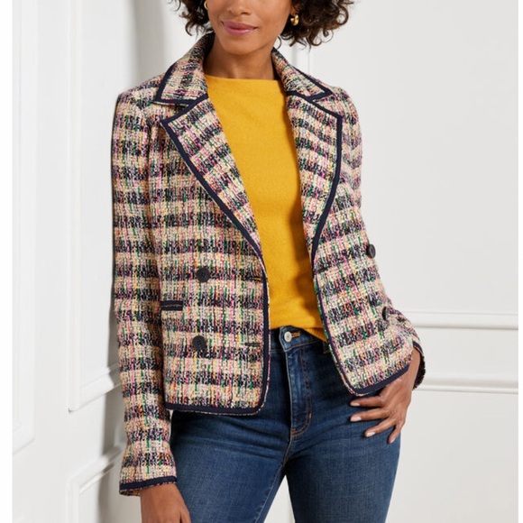 NWT Talbots Café Tweed Jacket Size 16W